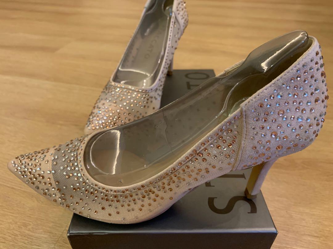 Staccato embellished mesh heels, Women's Fashion, Footwear, Heels on ...