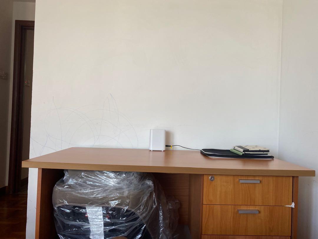 Study Table (Category: Tables & Sets) located in Singapore. Submitted by vasinha (Listing ID 1162610158, Image 2). Description: Study Table with 3 drawers Giving it for free due to space constraint Place to collect the bayshore 469976.