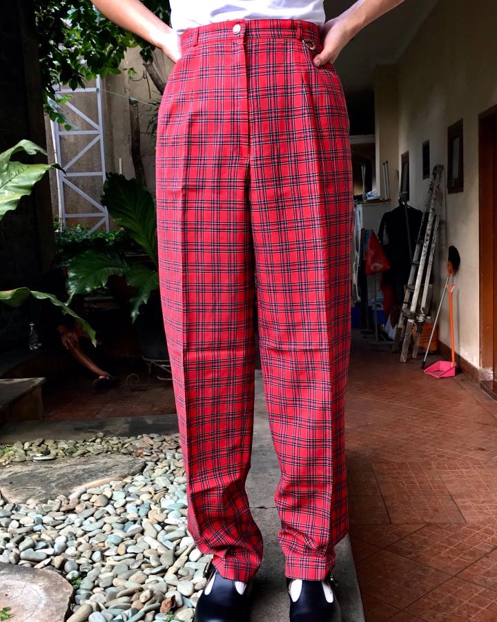 Tartan Pants, Fesyen Wanita, Pakaian 