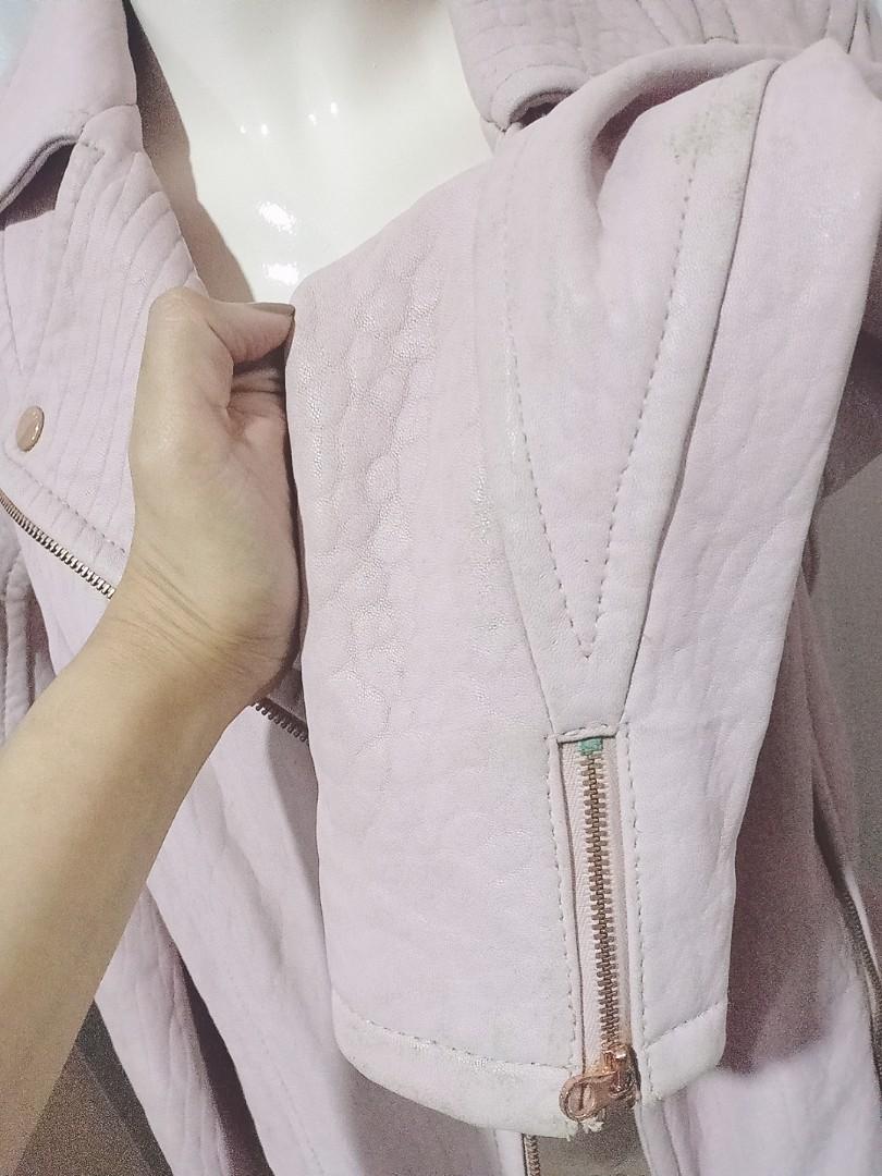 Ted baker discount pink leather jacket