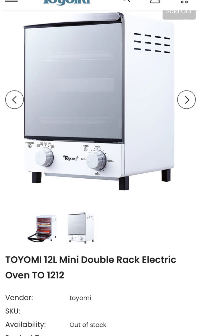 toyomi mini oven