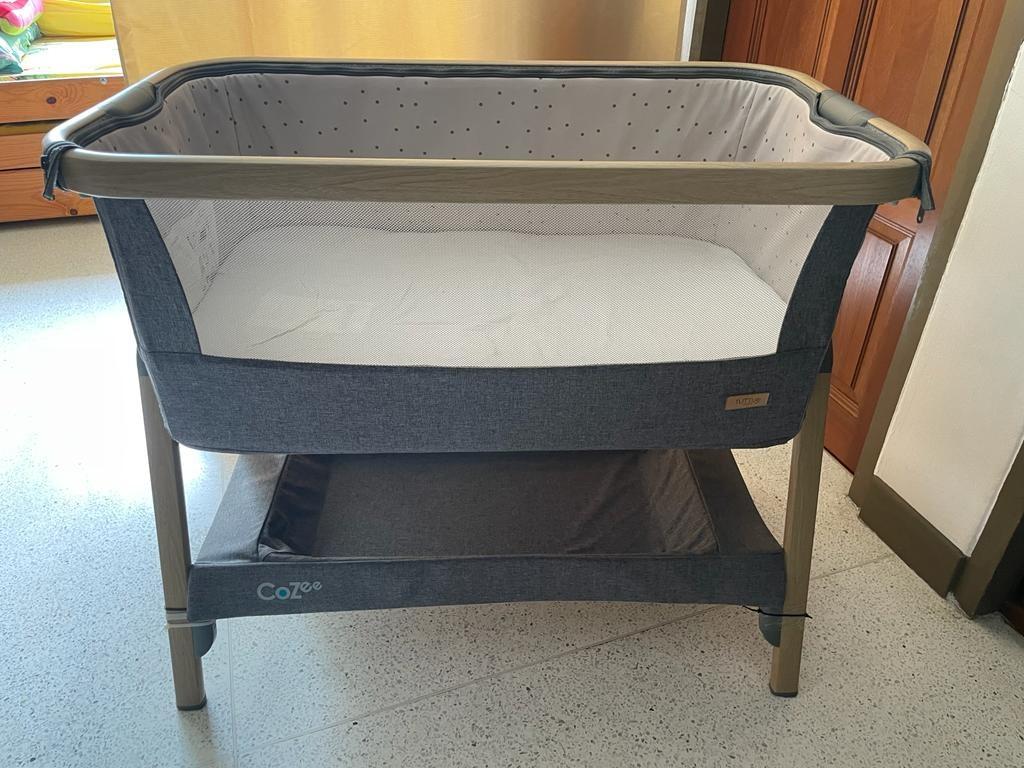 Tutti Bambini CoZee Bedside CoSleeper Crib Oak and Charcoal, Babies