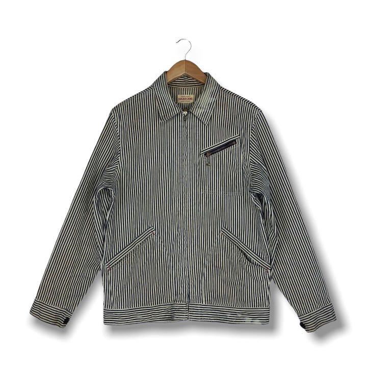 90s　SUGAR CANE　Railroad Jacket　ヒッコリー　ワーク 90s SUGAR CANE Railroad Jacket ヒッコリー ワーク