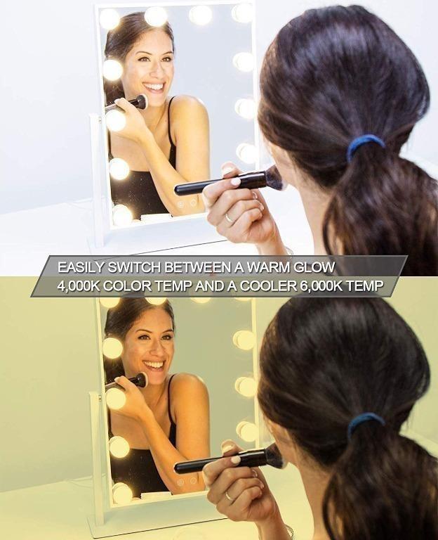 Waneway Lighted Vanity Mirror with 12 x 3W Dimmable LED Bulbs and Touch