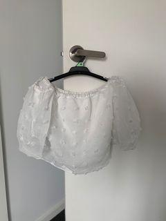 White off shoulder top