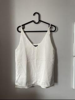 White plain sleeveless tanktop (bought in Bangkok)