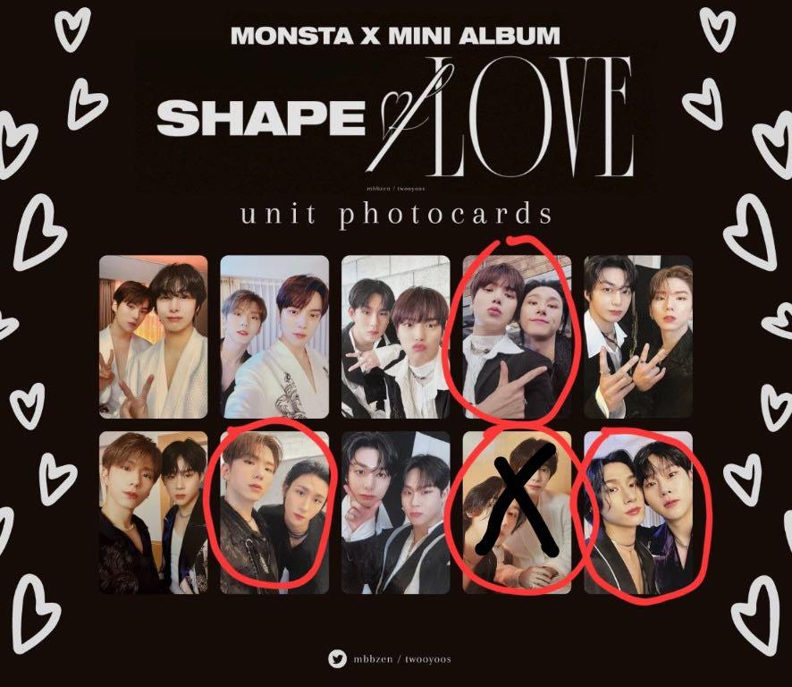 [WTT/WTS] Monsta X Shape Of Love Photocard PC Unit Member Polaroid