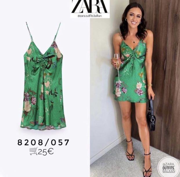 Zara Emerald Green Satin Cami Dress, Women's Fashion, Dresses & Sets,  Dresses on Carousell