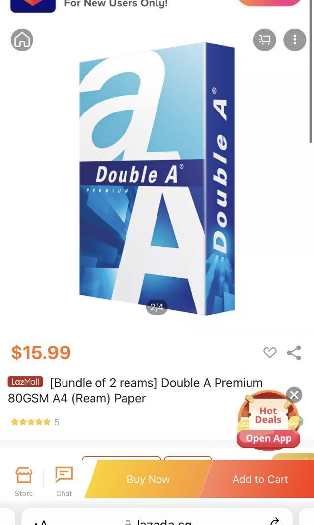 2 packs of A4 printer paper (500 sheets), Hobbies & Toys, Stationery
