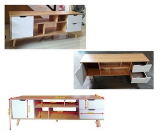 47INCHES TV Console - TV Cabinet Rack with Drawers & Storage
