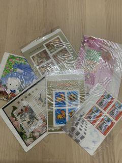 台灣郵票。    四方連小型張