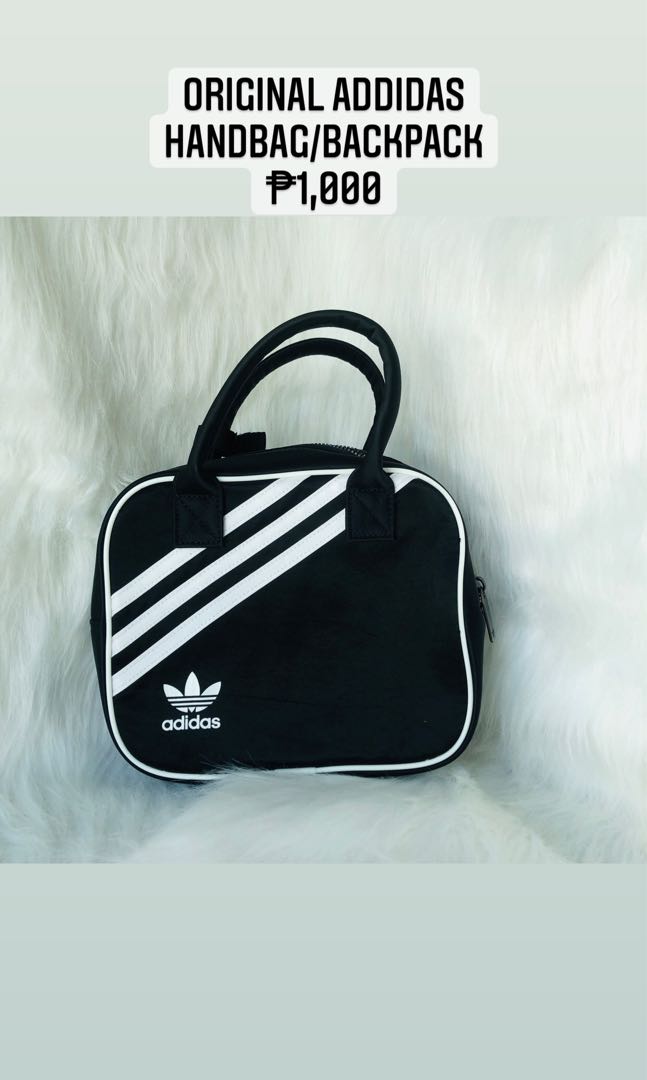 Adidas originals square trefoil on sale mini backpack in black