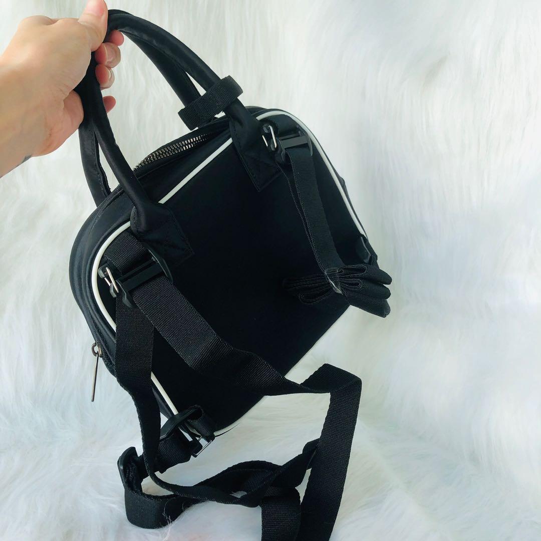 Adidas originals square trefoil mini backpack in black sales
