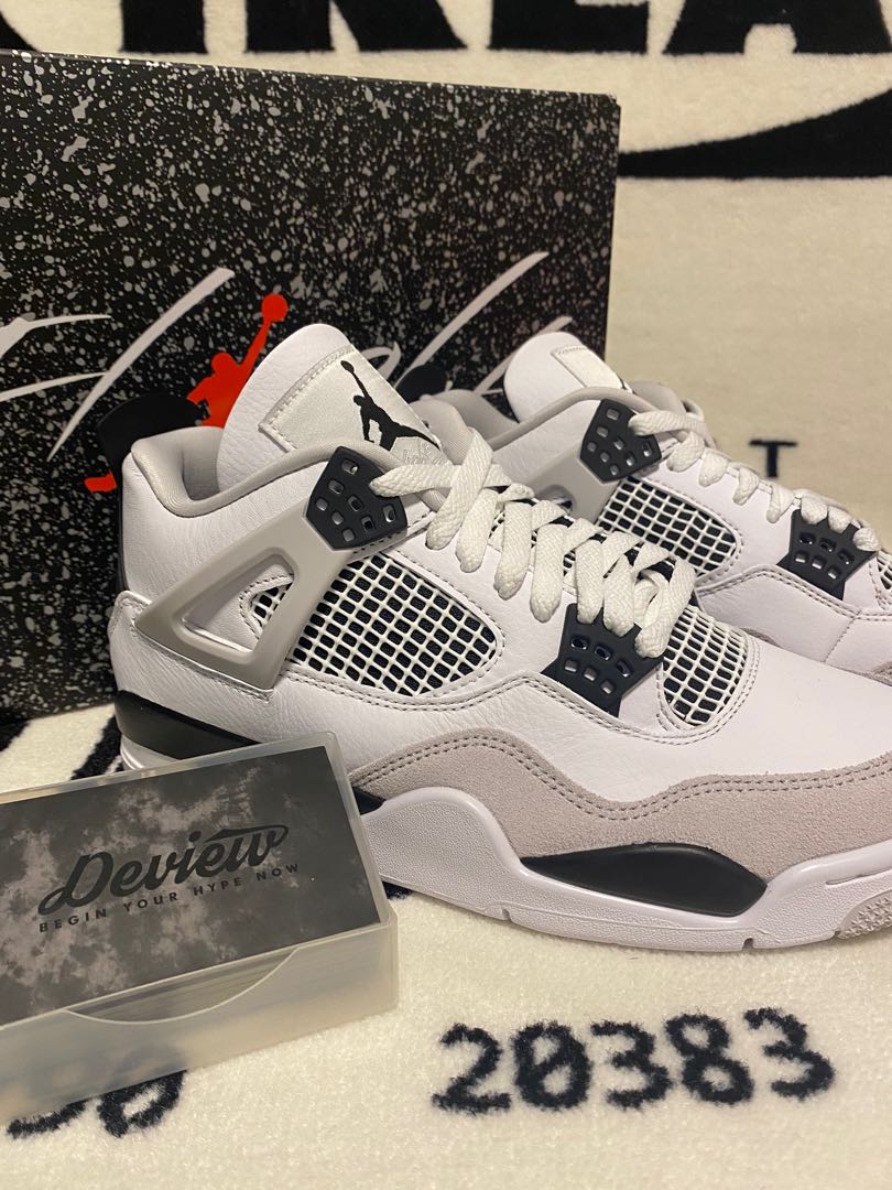 Air Jordan 4 MILITARY BLACK OREO, Men's Fashion, Footwear, Sneakers on