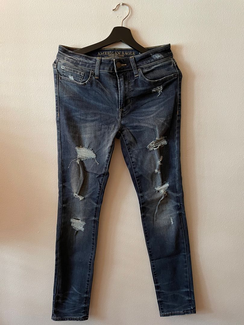 American Eagle Skinny Ripped Jeans, Men's Fashion, Bottoms, Jeans on Carousell