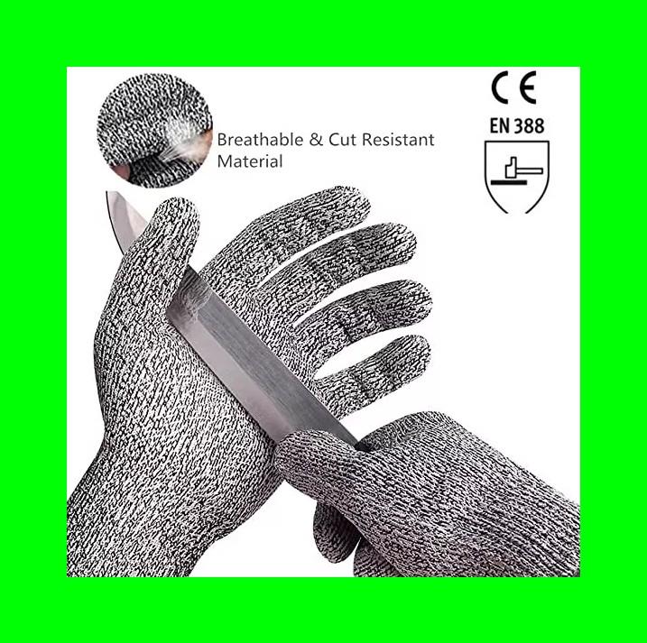 ♥️Anti cut multi functional gloves fishing gloves, kitchen gloves  (food-grade), hiking gloves, industrial gloves, winter gloves. CE  certified, Level 5 protection. Reusable, washable, Size available: M, L,  Men's Fashion, Watches & Accessories