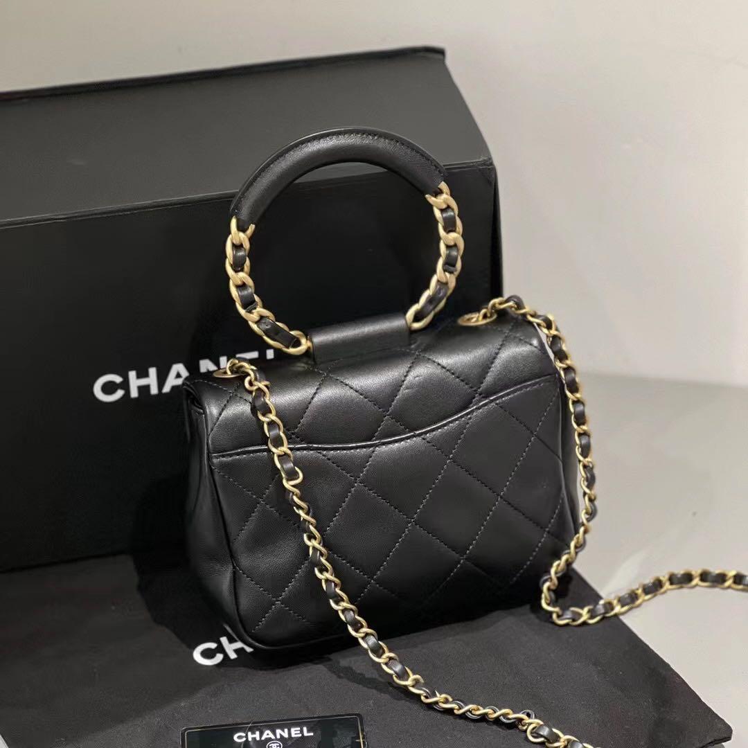 Chanel circle handle clearance bag