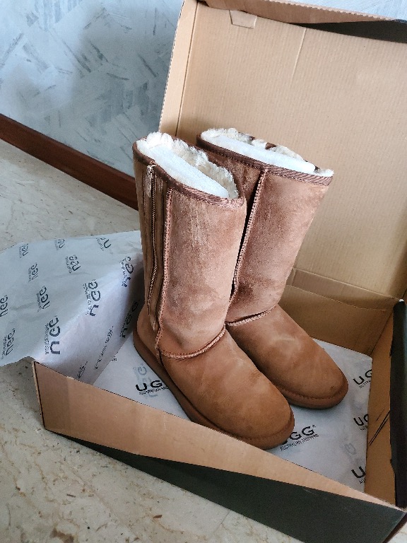 Tall uggs best sale with side zipper