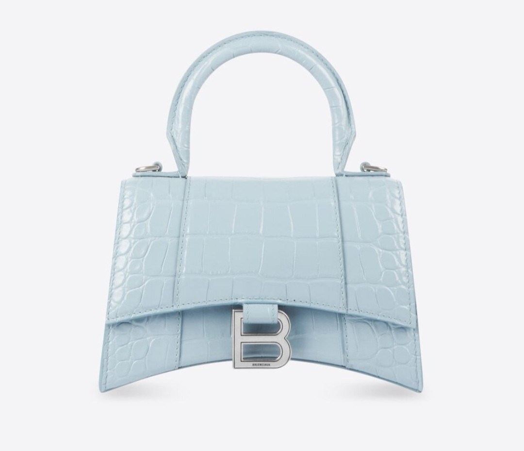 Blue balenciaga hourglass bag 2025