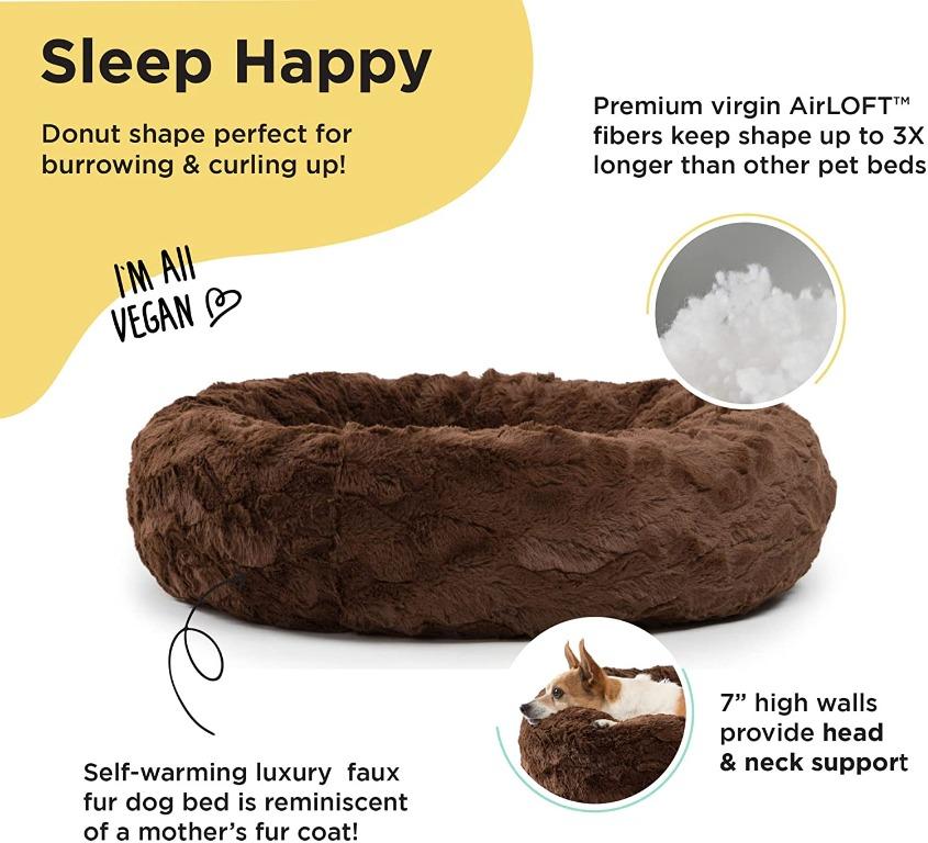 Best Friends by Sheri The Original Calming Donut Cat and Dog Bed in Lux Fur Dark Chocolate, Small 23x23 (Category: Homes & Other Pet Accessories) located in Singapore. Submitted by cashconverterssg (Listing ID 1162831970, Image 3). Description: Buy this item on our website: https://www.cashconverters.sg/products/best-friends-by-sheri-the-original-calming-donut-cat-and-dog-bed-in-lux-fur-dark-chocolate-small-23x23 SKU: B077XVZP17 Packaging Slightl