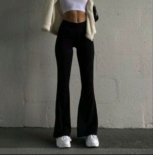 Black Flare Bell Bottom Pants, Fesyen 