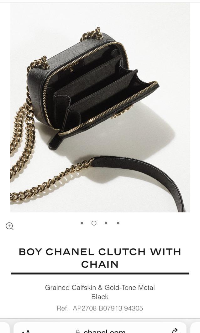 Chanel 18B Boy Clutch on Chain Beige  THE PURSE AFFAIR