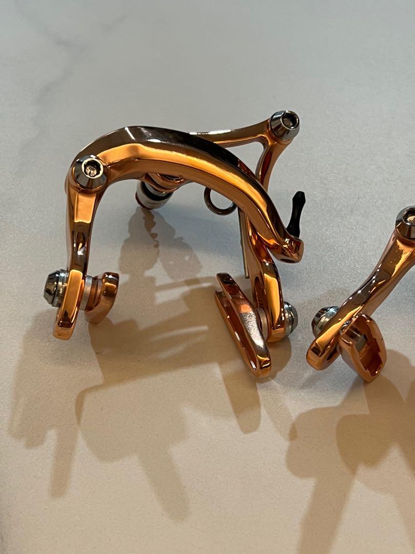 Brompton brake caliper chrome rose gold, Sports Equipment, Bicycles