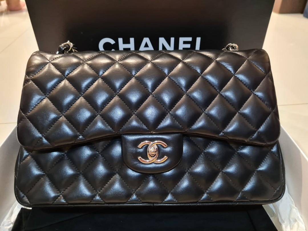 CHANEL, Bags, Bnib Very Rare Chanel Boy Jumbo Large Flap Messenger  Shoulder Bag Black Caviar