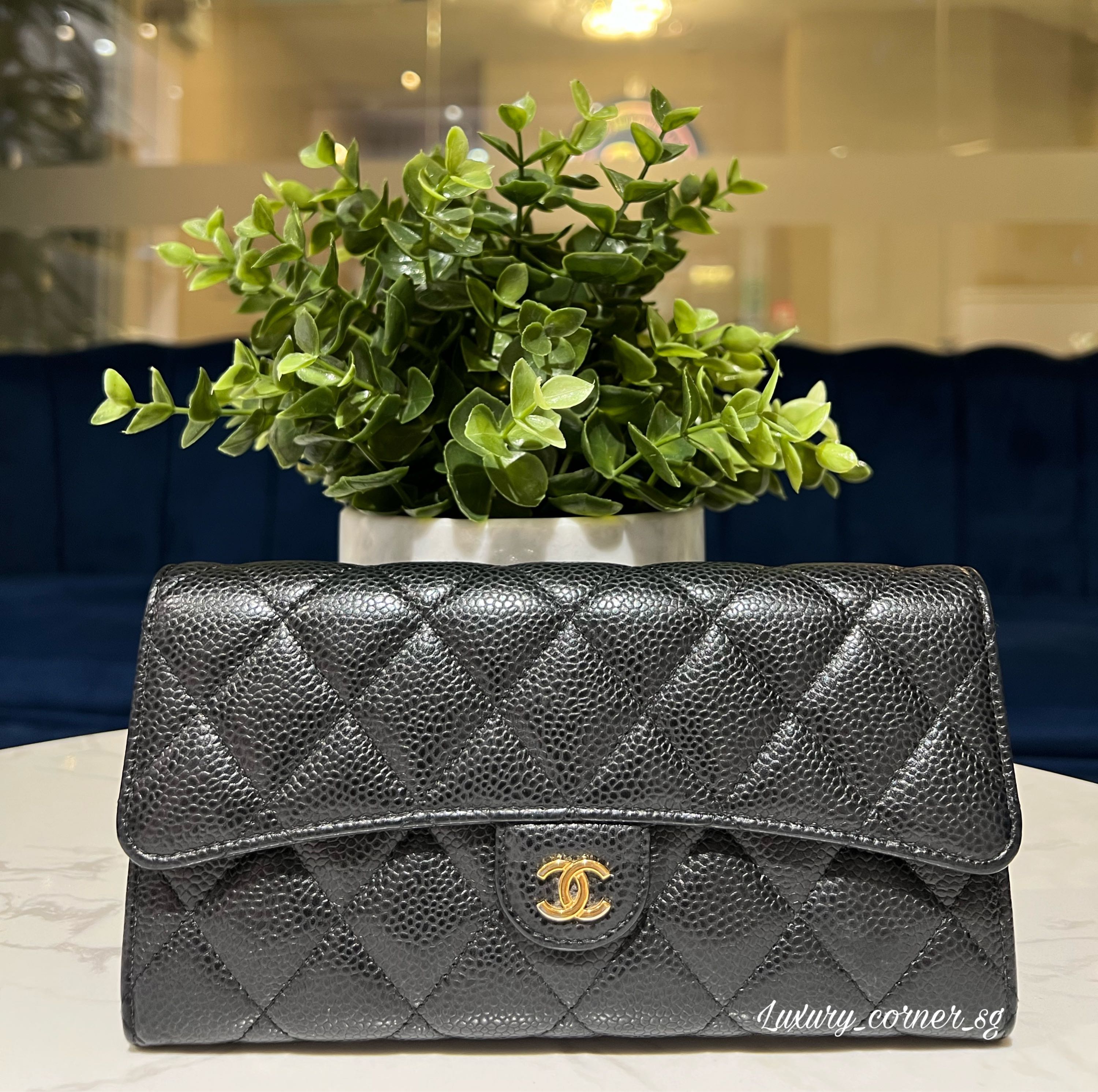 CHANEL CLASSIC LONG WALLET BLACK CAVIAR GHW, Luxury, Bags & Wallets on  Carousell