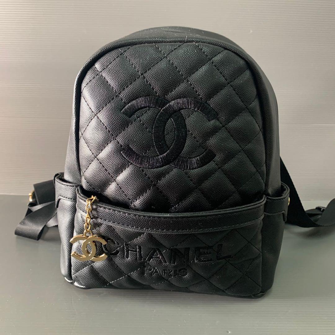 Balo Hàng Hiệu Chanel Backpack Vip Gift Purchase Black Gold