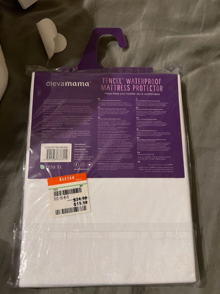 Clevamama tencel waterproof mattress protector, Babies & Kids, Baby
