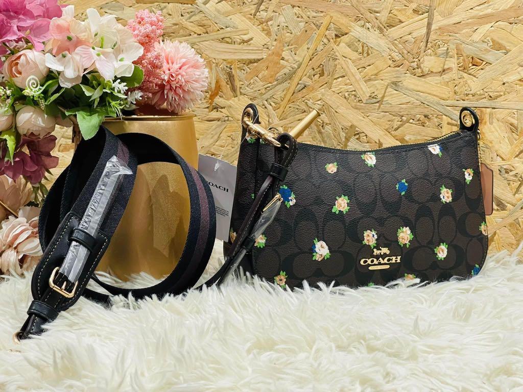 Gallery tote in signature canvas with prairie rose 2025 print