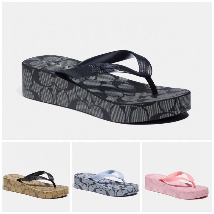 Coach platform store flip flops