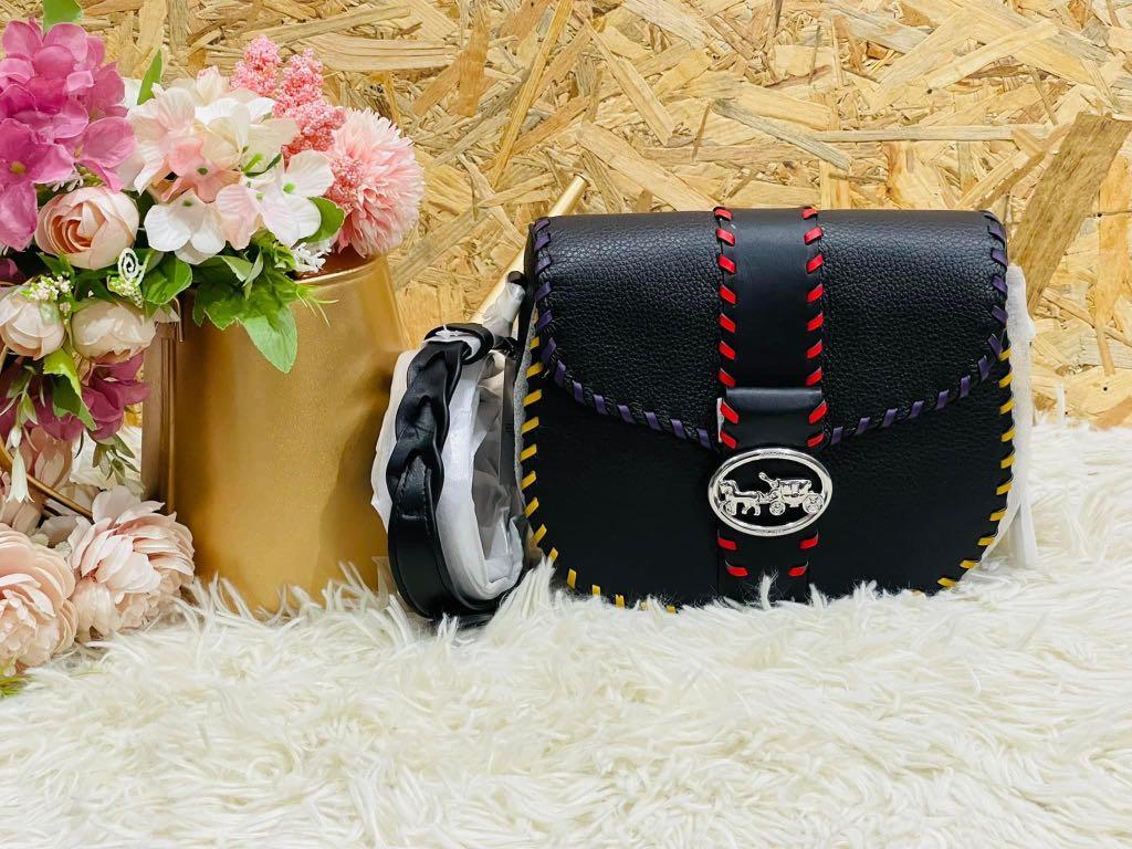 Coach whipstitch saddle bag deals
