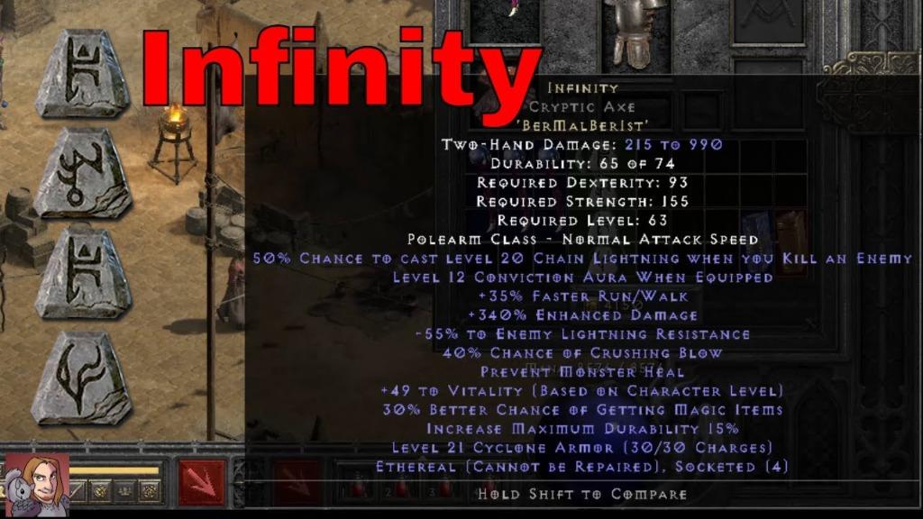 Diablo 2 Resurrected (Ladder) Unmade Infinity Runeword, Video Gaming