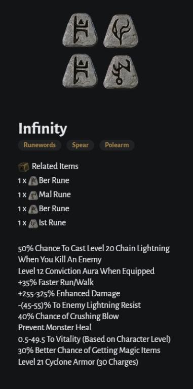 Diablo Infinity Rune Word | Edge Rune Word – UCBOQ