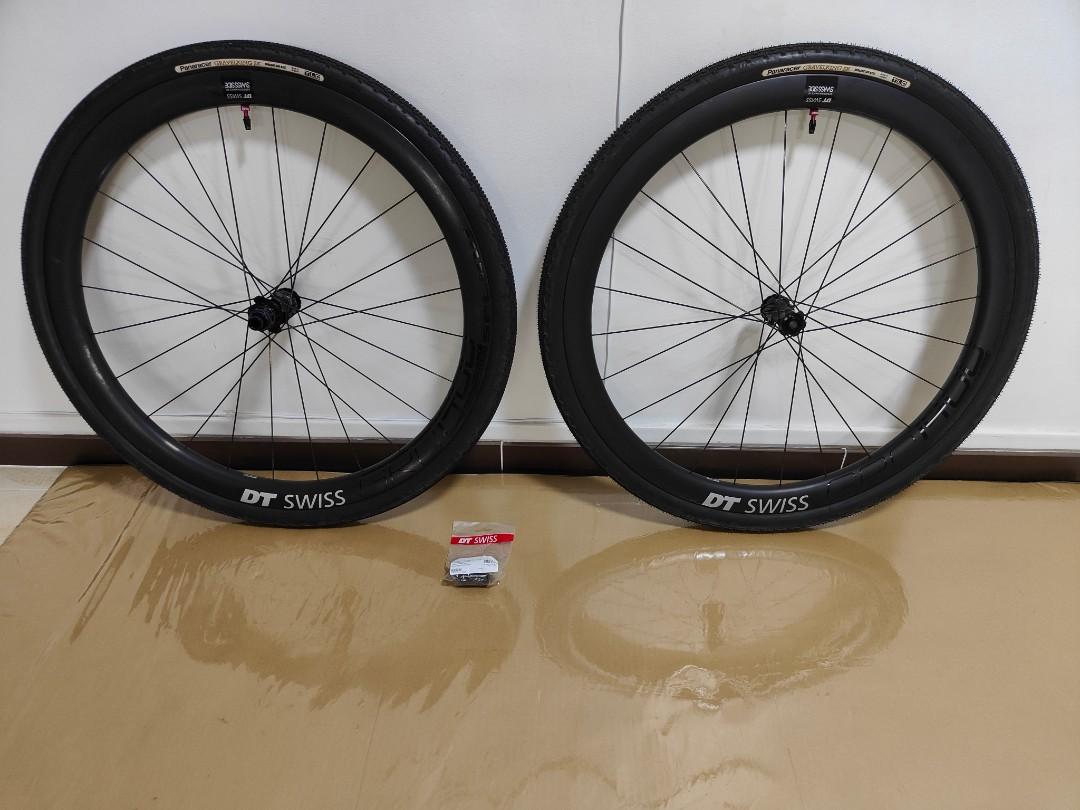 DT Swiss GRC 1400 Spline Carbon 42 Wheelset with tyres cushcore insert tubelss