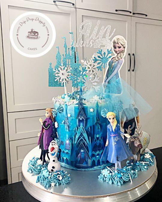 Disney Frozen Birthday Cake Topper Featuring Queen Elsa and Friends | eBay