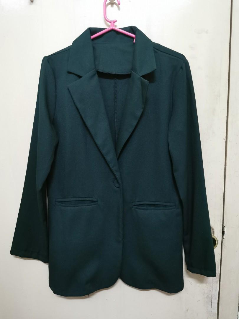 Emerald Green Blazer, Women's Fashion, Coats, Jackets and Outerwear on