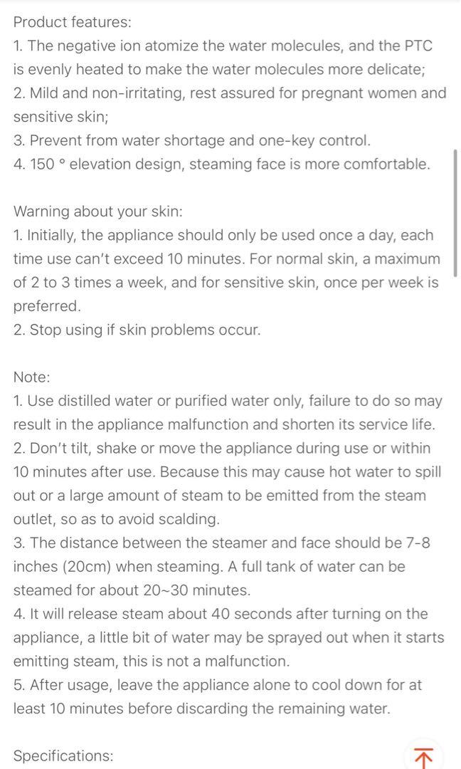 Facial Steamer, Beauty & Personal Care, Face, Face Care on Carousell