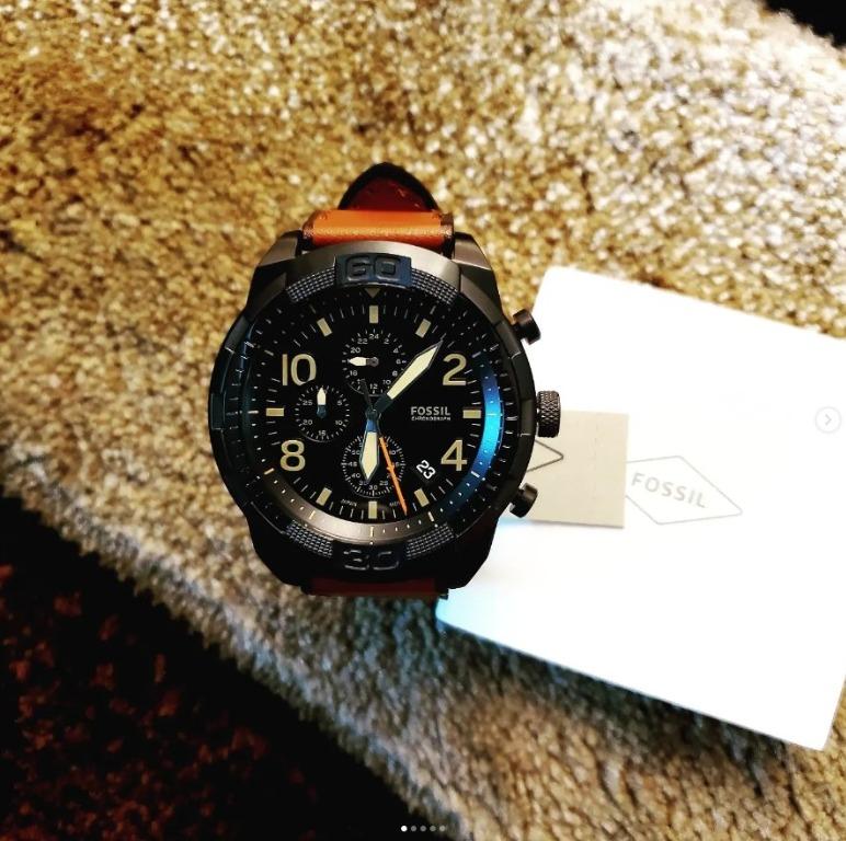 Bronson chronograph luggage leather watch best sale