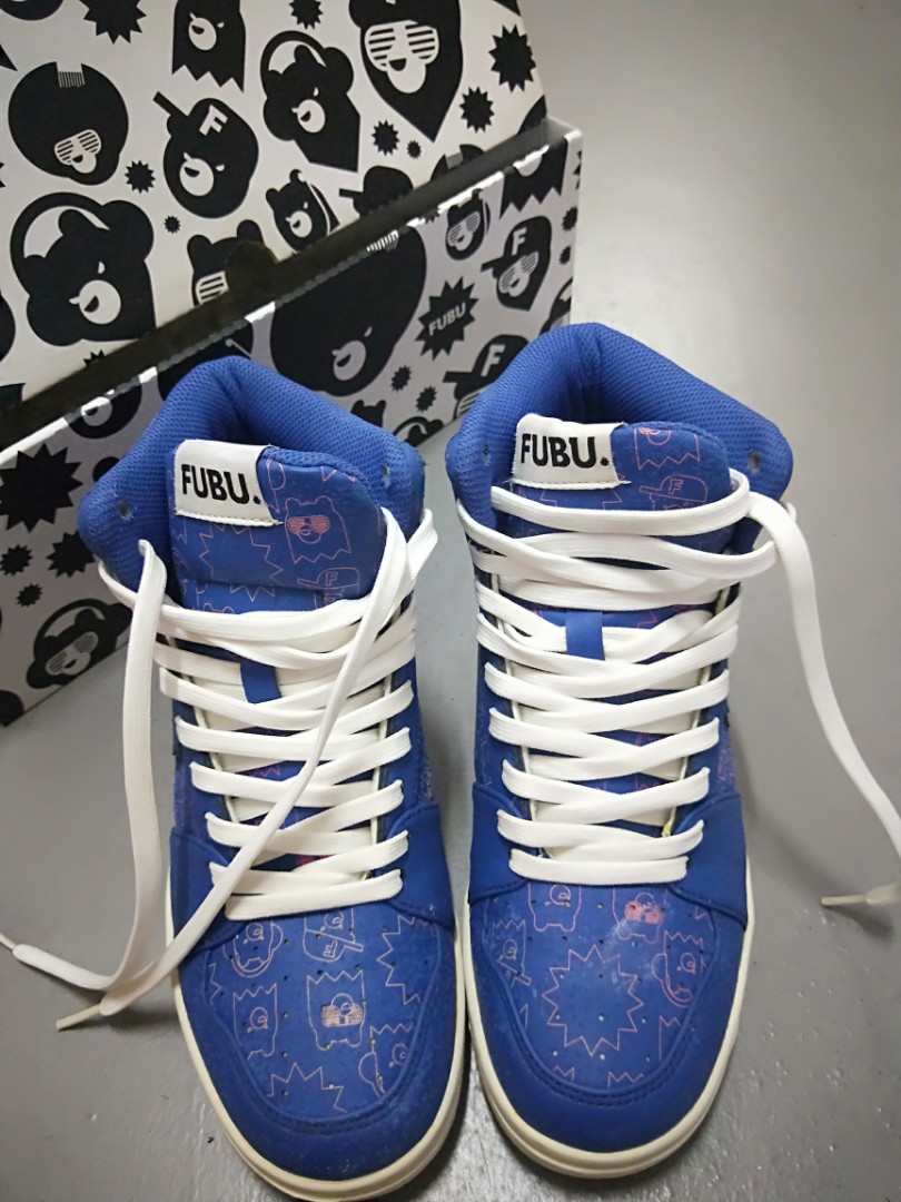White Laces from Fubu Purple High Cut Sneakers UK 3.5 Women s