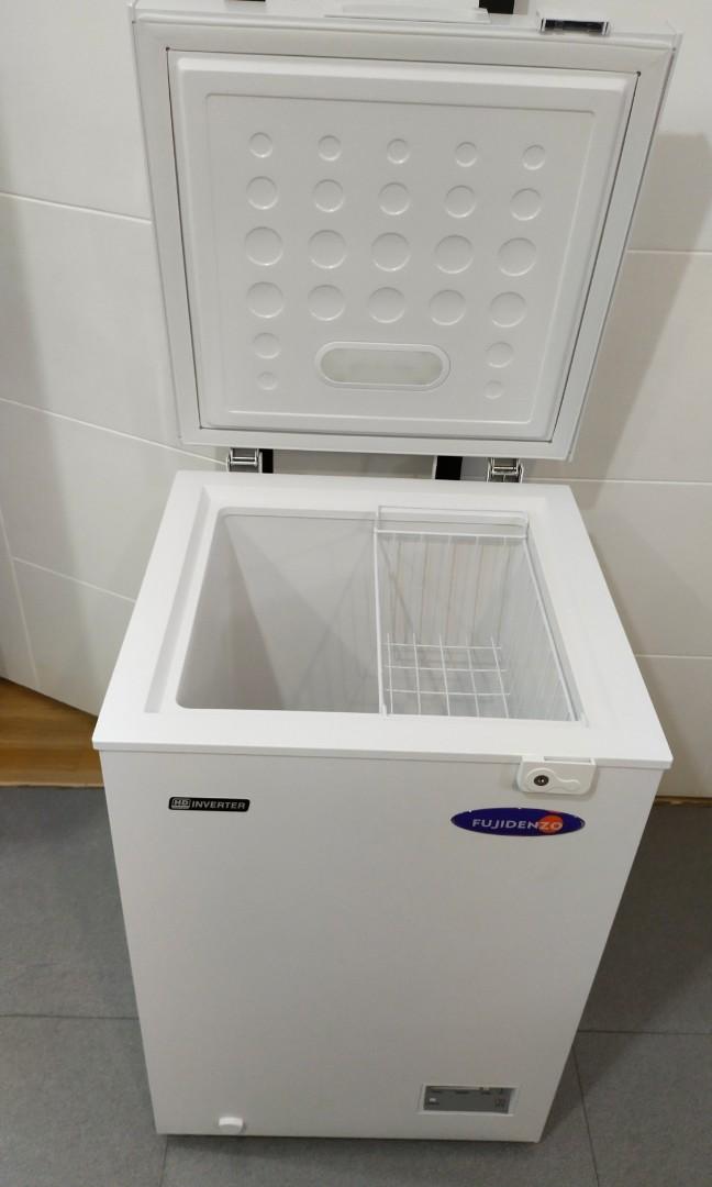 Fujidenzo 3.5 cu.ft HD Inverter chest freezer IFC35GDF (White), TV