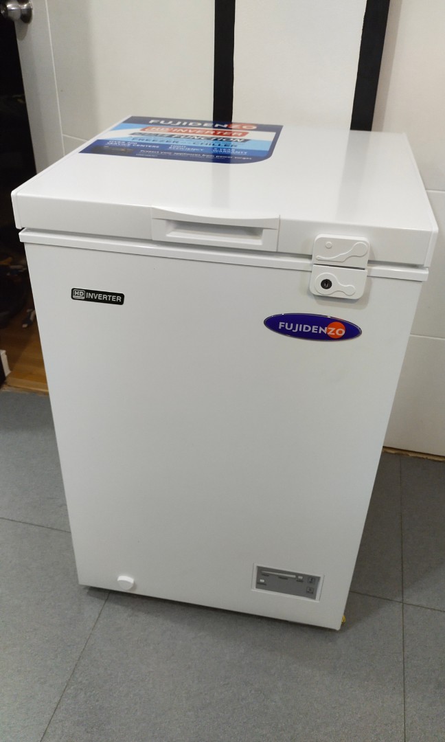 Fujidenzo 3.5 cu.ft HD Inverter chest freezer IFC35GDF (White), TV