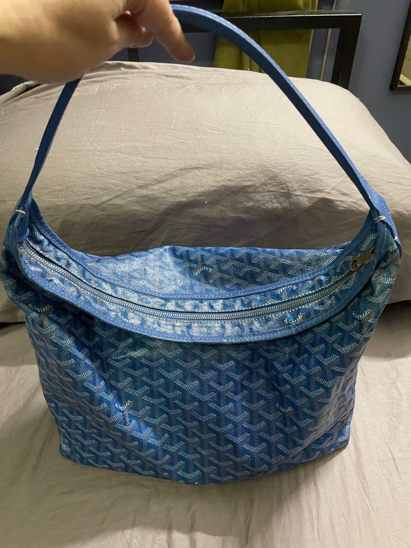 Goyard Blue Chevron Fidji Hobo Bag, Luxury, Bags & Wallets on Carousell