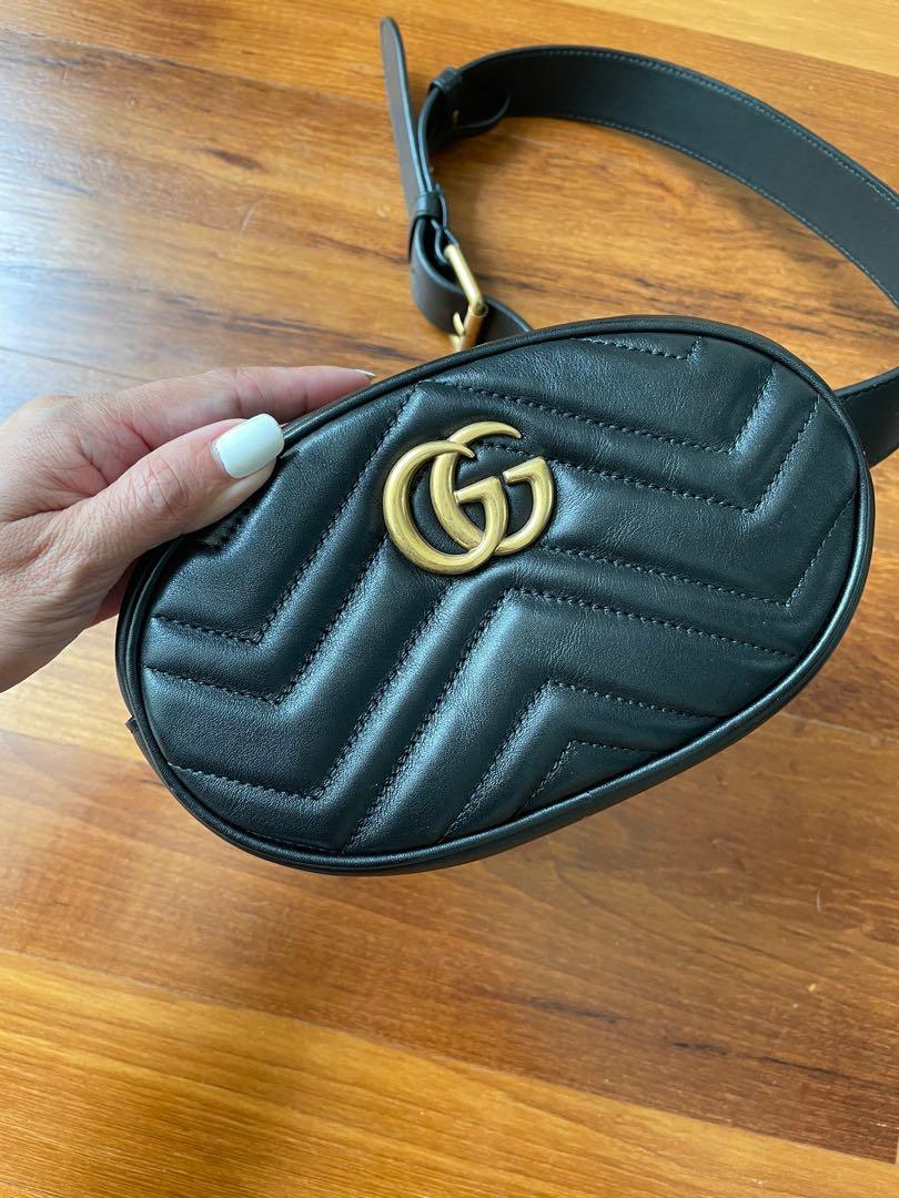 Black gucci shop bum bag