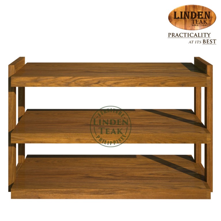 Handcrafted Solid Teak Wood 3 Layer TV Rack Furniture, Furniture & Home ...