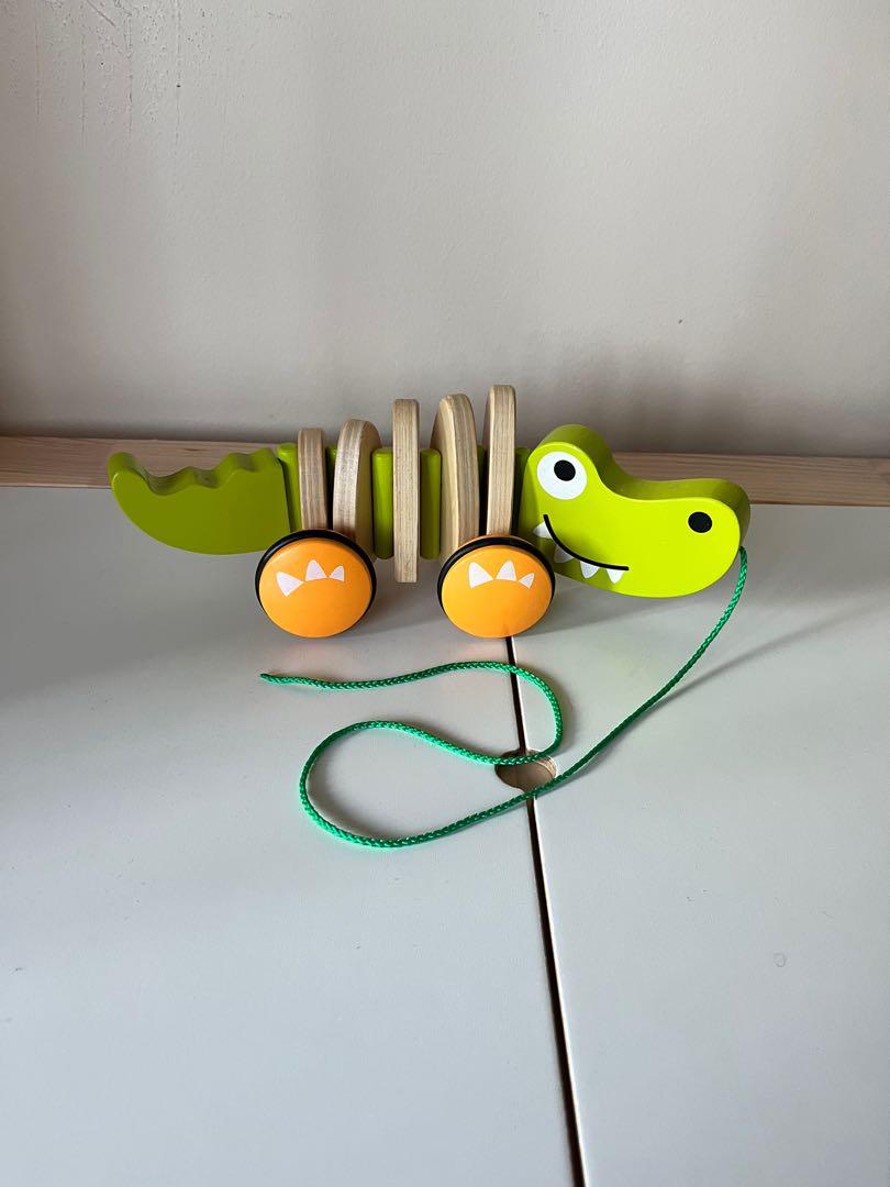 Hape Walk a Long Croc Wooden Pull Along Toy Hobbies Toys Toys