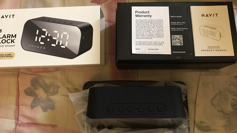 HAVIT M3 Alarm clock, wireless speakers and radio, Audio, Soundbars
