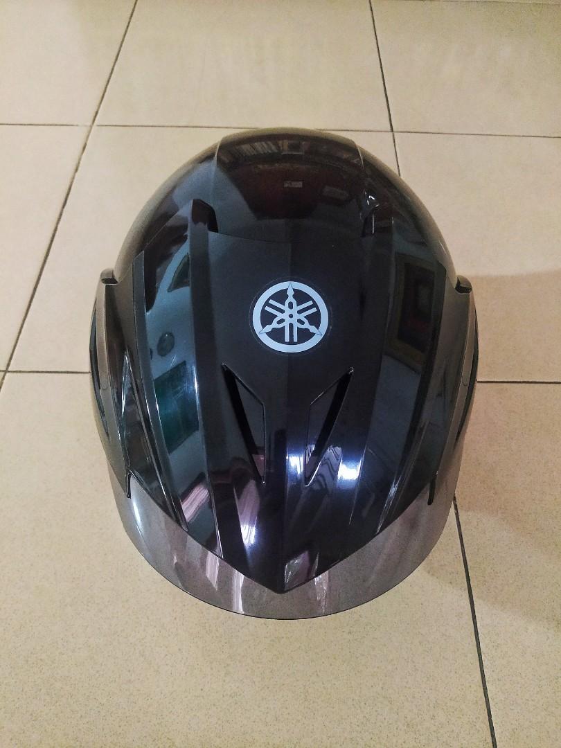 Helm Half Face Yamaha Maxi Original, Motor di Carousell